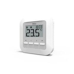 Przewodowy regulator pokojowy dwustanowy do ogrzewania podłogowego biały termostat LCD